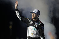 Chandler Smith (66) during driver introductions for the Duels at Daytona International Speedway. - Source: Imagn